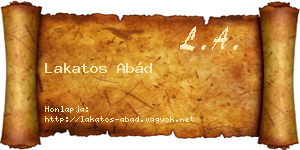 Lakatos Abád névjegykártya